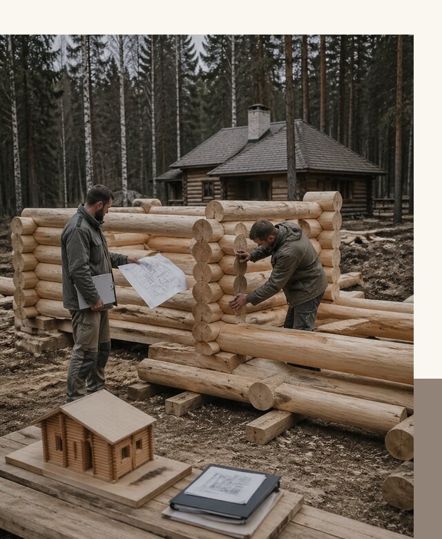 Проектирование и строительство домов из бревна в Ельце